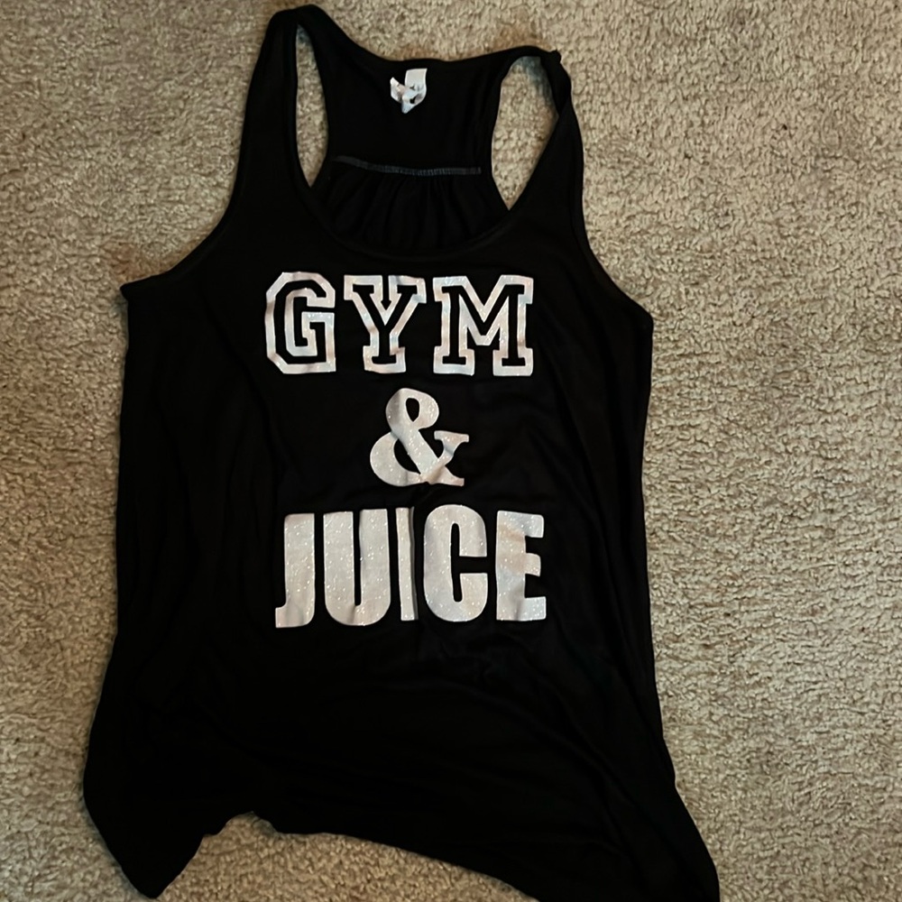 Gym and juice racerback tank